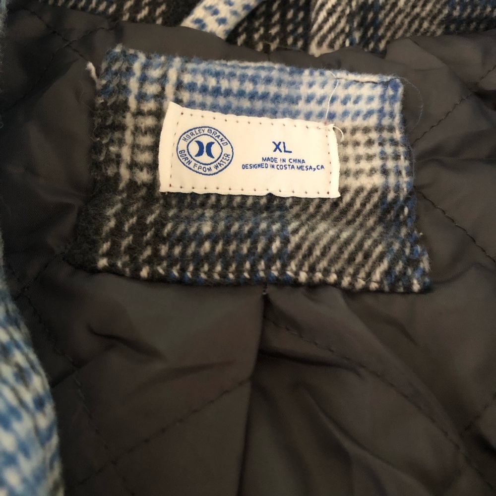 HURLEY women’s warm plaid jacket. Wilted lining. Sz XL NWT - Picture 10 of 12